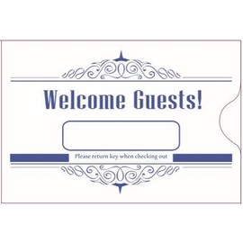 1000 Cashier Depot Keycard Envelope/Sleeve" Welcome Guests" 2-3/8" x 3-1/2" 1000 Count