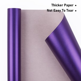 NESCCI Deep Purple Matte Wrapping Paper,Solid Color Pearly-Lustre Paper,Gift Wrapping Paper,Perfect for Wedding,Valentine's Day,Birthday, Christmas,Baby Shower,DIY Bouquet (17 Inches X 32.8 Feet)