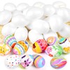 VEYLIN 25 Pieces White Foam Eggs Polystyrene Balls for Easter