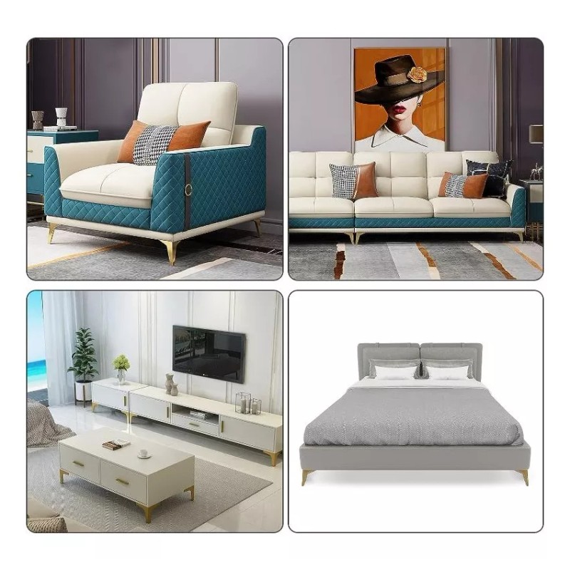 Herrajes Guerrero Pata Clasica Para Sala Muebles Pack 4 Piezas