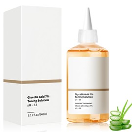Tónico de ácido glicólico, Tónico de ácido Glicólico al 7%, Tónico para Combatir el Acné, Serum Facial, Antiacné, Reafirmante de la Piel, Mejora la Piel Grasa, Tónico Iluminador de la Piel