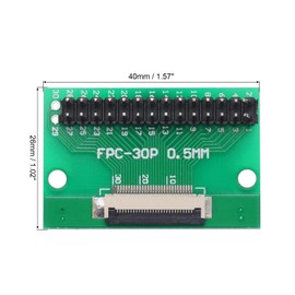 QUARKZMAN FFC FPC Connector Board 30 Pin 0.5mm Female to 2.54mm Double Row Pin Header Adapter PCB Converter Board for LCD TV Digital Camera Laptop
