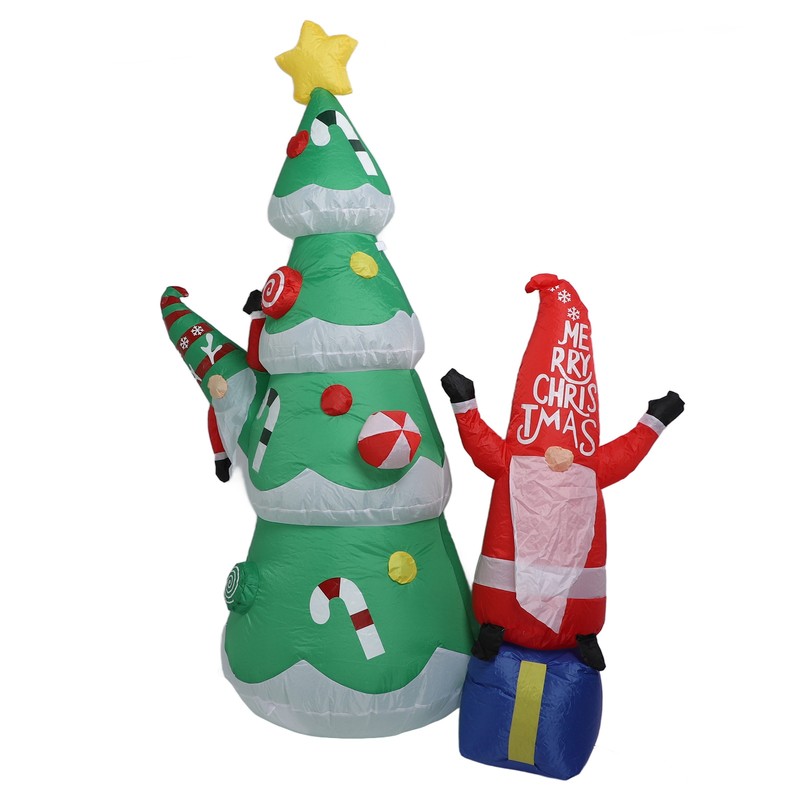 1.8m Dwarf and Christmas Tree Inflatable Decoration IP44 Christmas Outdoor