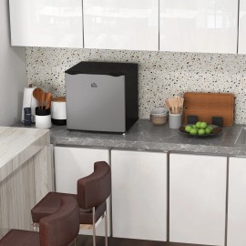 Compact Silver Mini Upright Freezer 1.1 Cu.Ft Class a Energy Efficient Swing Door Design Removable Shelves for Household Usecolor: Silver Color