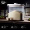 LivLab Rice Container - 25 Lbs/12KG/12L Rice Dispenser Storage with