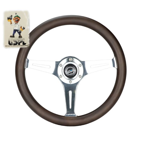 NRG REINFORCED STEERING WHEEL ST-015SL-OAK + U.S. Performance Lab Air