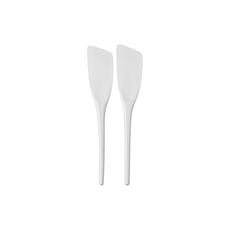 Hutzler Flexible Nylon Spatula Scraper, 11", White, Set of 2