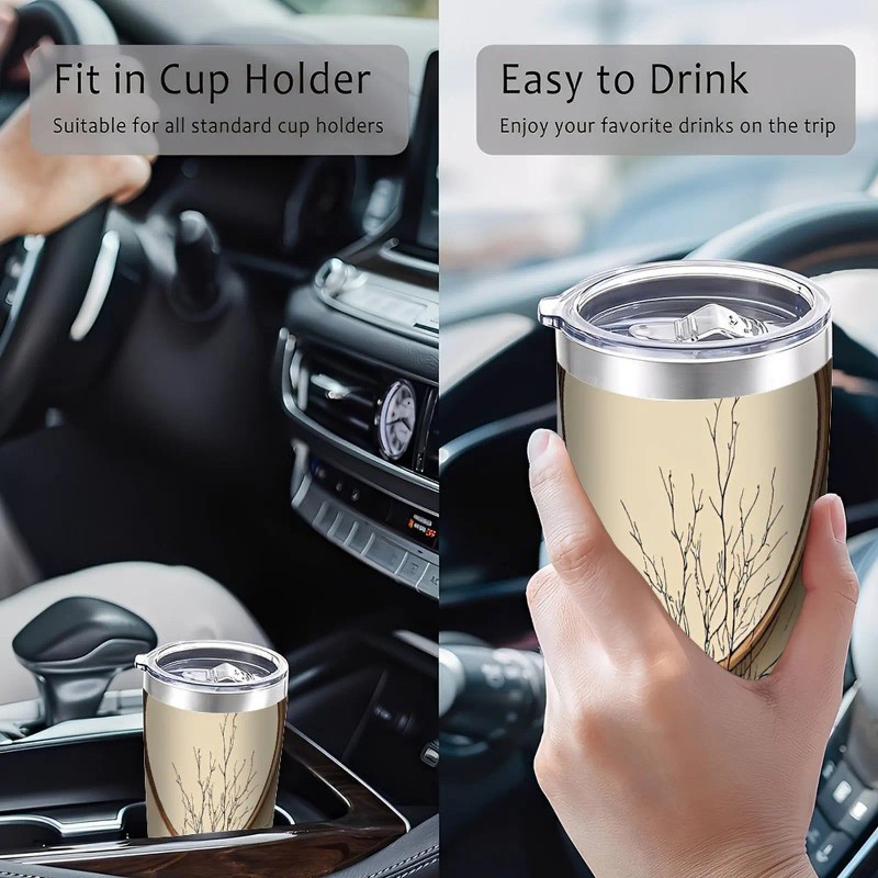 Premium 20oz Double Silver Side Insulated Tumbler with Lid and