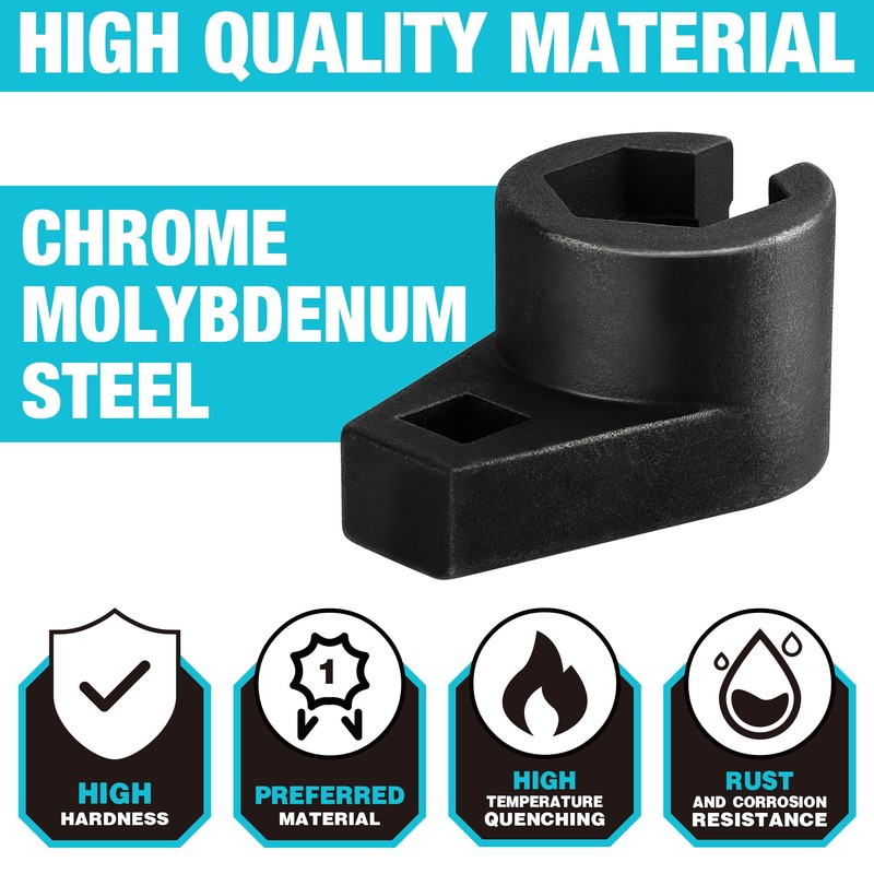 DURATECH O2 Oxygen Sensor Socket 3/8-Inch Drive x 7/8-Inch (22mm),