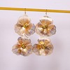Flower Gold Statement Earrings Trendy Chunky Gold Earrings for Women