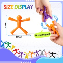 Kravkind 12Pcs Magnetic Men Toys, Sensory Fidget Toys, Stress Relief Desk Toys for Adults Kids, Gifts Boys Girls, Stocking Stuffers for Adults