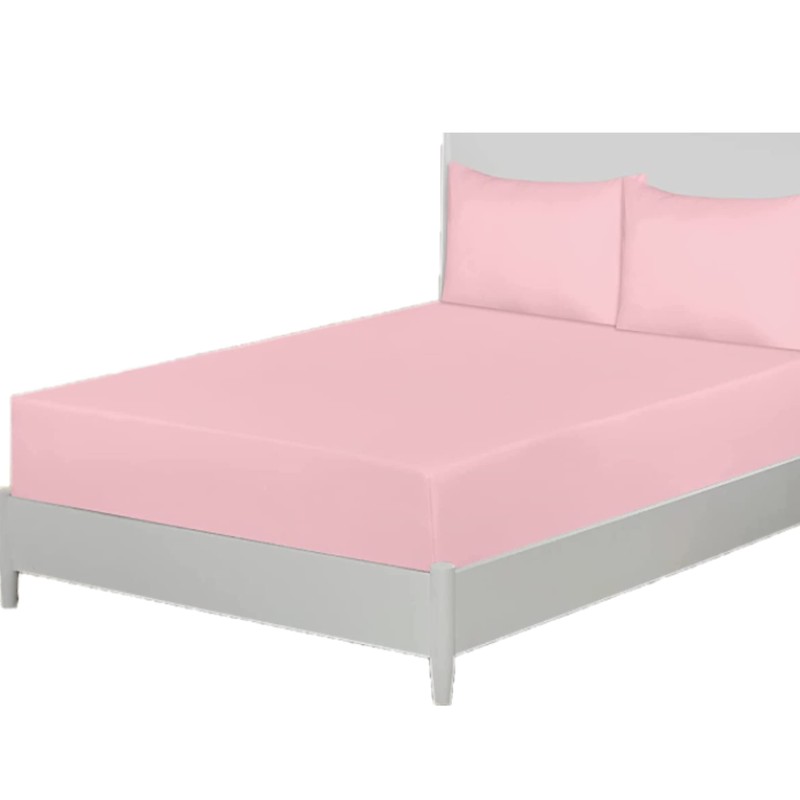 king size fitted sheets Blush Pink Microfibre Bottom bedsheet Deep