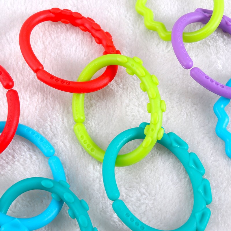 YeahiBaby 24pcs Baby Teether Ring Link Rings Toys Infant Links