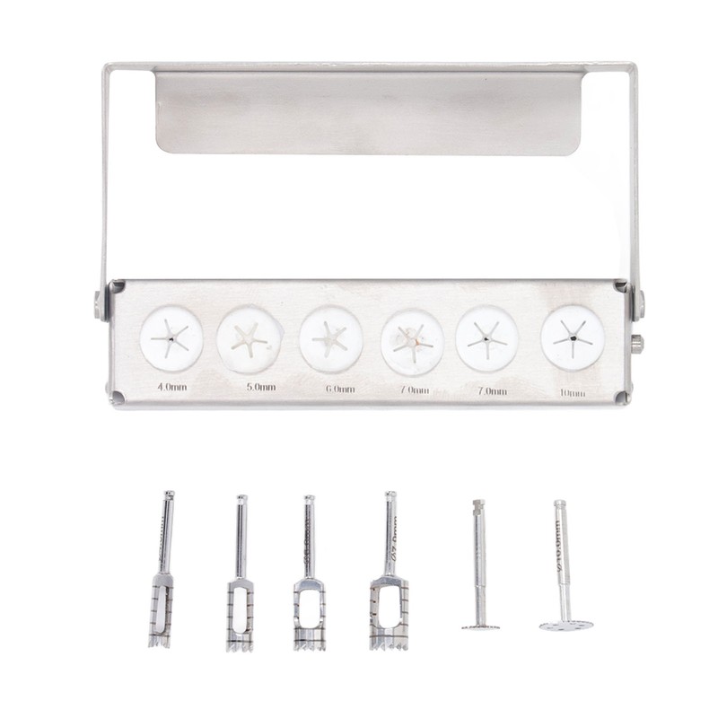 6pcs Dental Trephine Kit 4 To 10mm Surgery Tools Bur
