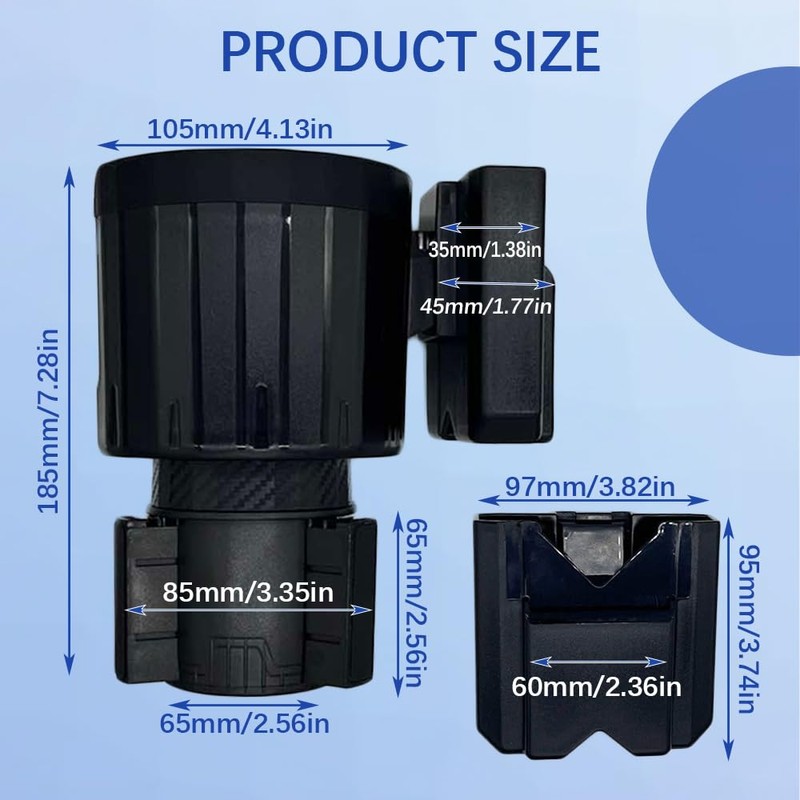 Kutyun Cup Holder Extender for Car, Cup Holder Insert, Cup