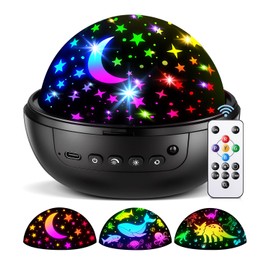 COOLNIGHT Night Light for Kids,93 Lighting+3 Films Kids Night Light Projector,Remote+Dimmable Star Projector,360° Ceiling Stars Glow in The Dark Stars,Christmas Gifts for 4 Year Old Boy Birthday Gift
