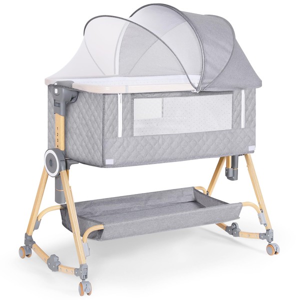 FYYWBABY Baby Bassinet 4 in 1,Baby Bedside Bassinet with Diaper
