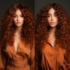 Color #30 Bundles Human Hair Brown Deep Curly Bundles Light