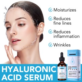 Hyaluronic Serum - Anti-Ageing Face Care with Hyaluronic Acid and Aloe - Remove Dark Circles, Anti Ageing, Anti Wrinkles, Moisturiser 60 ml