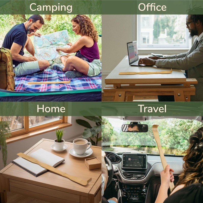 BambooMN 90 Pieces 18 Inch Handheld Combination Bamboo Back Scratcher