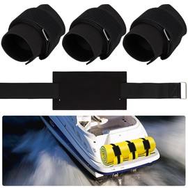 3 Set Floating Water Mat Straps with Pad Protectors, Floating Water Pad Straps Reusable Securing Straps for Storing Mats Up to 18 Feet Long or Shorter, Floating Mat Accessories, Storage Straps