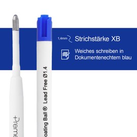 Westcott Ballpoint Pen Refills Blue Pack of 10 | G2 Ballpoint Pen Refills XB 1.4 mm in Refill Pack of 10 | Compatible with ISO Standard G2 | Indelible Blue Ink | E-733492 00