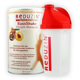 Reduzin Diet BasisShake Various Varieties BCM Including Practical 500 ml Shaker (BasisShake Peach Passion Fruit, Shaker)
