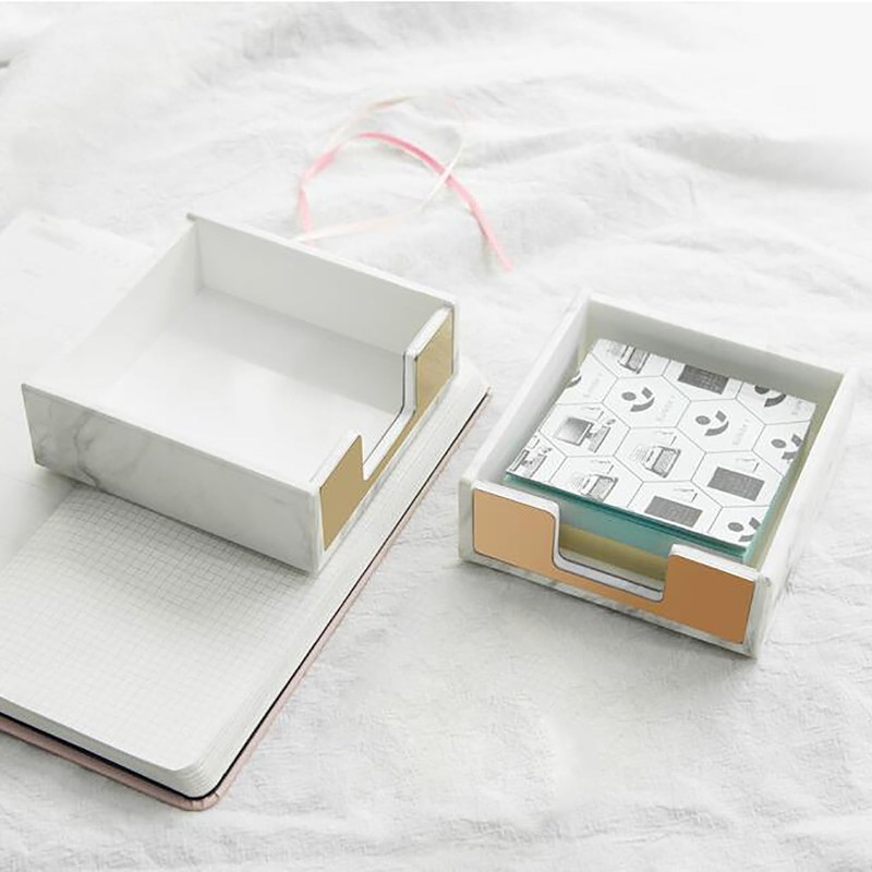 Rose Gold Sticky Notes Memo Holder with 300pcs Note Sticky