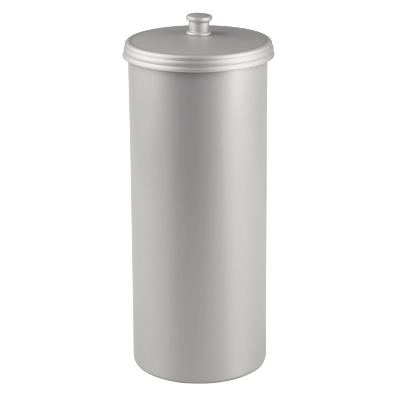 iDesign Freestanding Bathroom Toilet Paper Storage Holder with Lid for