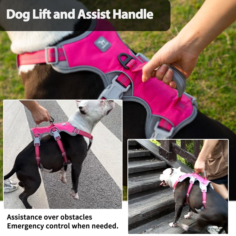 Huntboo Escape Proof Dog Harness, Escape Artist Harness, Reflective Harness