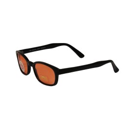 KD Pacific Coast Original KD's Biker Shades Amber Orange Sunglasses w Pouch - Tortoise
