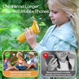 Kids Microscope Pocket Microscopes - Handheld Microscope for Kids | Photo and Video Mini Microscopes with Slides | 2'' Digital Little Scientist Toys for Children Over 3 Years Old