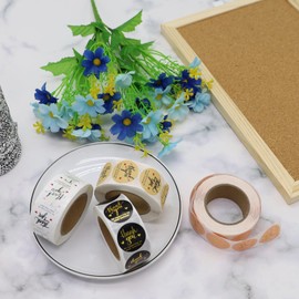 4 Roll / 2000 Pcs 1 Inch Thank You Stickers, Thank You for Supporting My Small Business Stickers, Round Sticker for party bags, Envelope Seals, gift labels, wedding stickers, small business supplies