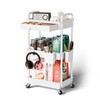 Sorgion 3 Tier Rolling Cart Organizer,Laundry Room Bathroom Organizers and