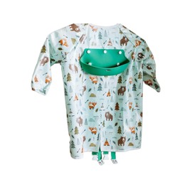 Bibvy- Mess Proof Baby Bibs, Long Sleeve Toddler Feeding Bib with Silicone Catcher, Chair Attaching, Waterproof, 6-36 Months