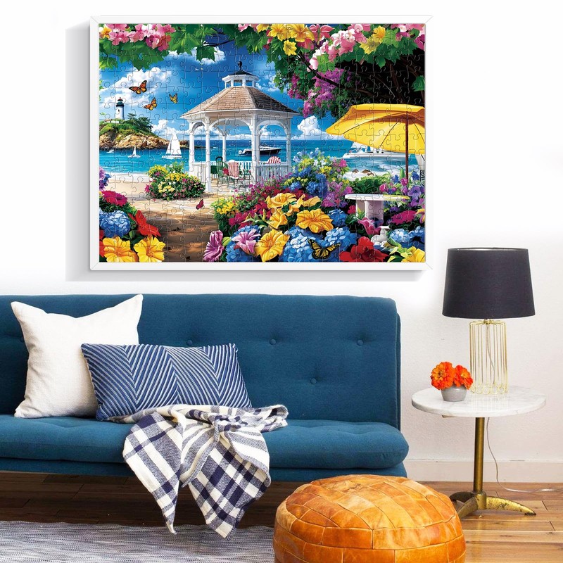 300 Piece Puzzles for Adults,Ocean Beach Jigsaw Puzzle for Adults