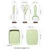 5-in-1 Cutting Board, Knife, Peeler, Scissors and Tray Set/Travel, Camping/Outdoor,