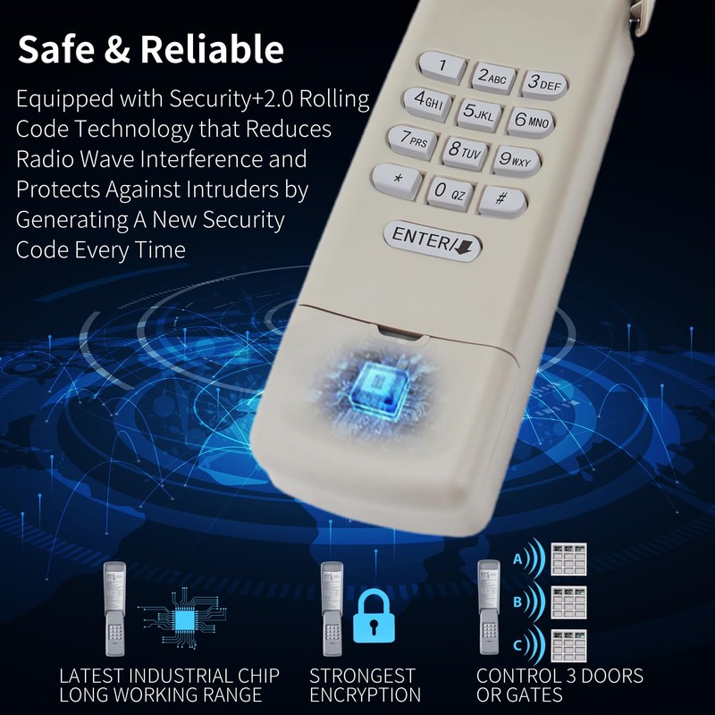Garage Door Opener Keypad for Liftmaster Chamberlain Craftsman Openers with