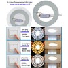 OLYMSTAR 24W 3 Color Temperature LED Flush Mount Ceiling Fan