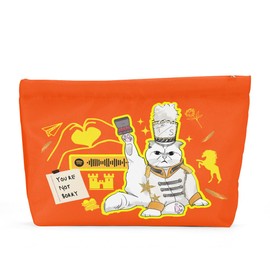 Cat Gifts for Cat Lovers Cute Cat Makeup Bag Inspired Music Lover Gifts Fan Singer Merch Friendship Gifts for Women Cat Mom Cat Lady Coworkers Bestie Birthday Mothers Day Christmas Cosmetic Bag