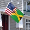 American flag and Jamaican flag 3x5 FT Double-Sided Printed Flag