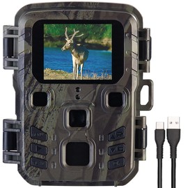VisorTech Wildlife Camera: Full HD Wildlife Camera with PIR Sensor, Night Vision, 6 Months Stand-by, IPX5 (Mini Wildlife Camera, Night Camera, Surveillance)