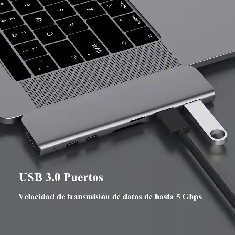 Yostyle 7 in 2 USB C Hub para MacBook Pro,