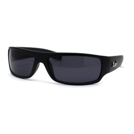Locs Mad Dog Hardcore Gangster Cholo Narrow Rectangular Sunglasses (matte black, 2.25)