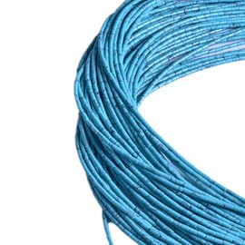 Asingeloo 2X4mm Natural Blue Stripe Turquoise Tube Stone Beads Cylinder Column Bar Semi Precious Gemstone Beads for Jewelry Making Strand 15 Inch Crystal Enery Healing Power