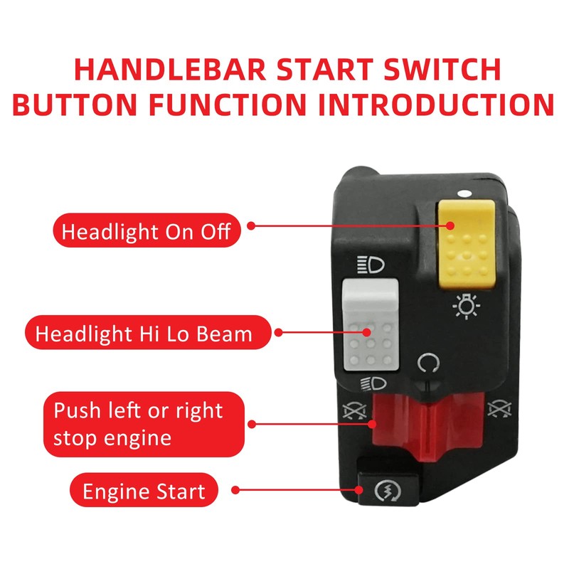 M MATI for Honda 300EX TRX300EX Handlebar Start Switch Button