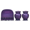 ACK Ceramic Hand Painted Tuscany Purple Ruffle Refillable Napkin Holder,