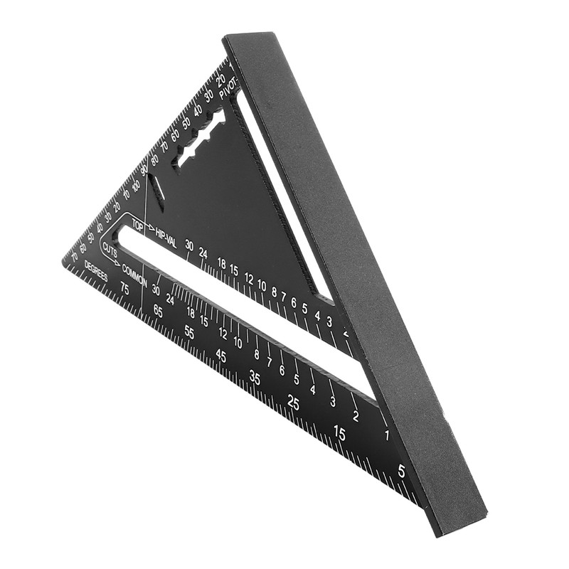 Triangle Ruler 7in Carpenter Square Aluminum 90 Degrees 45 Degrees