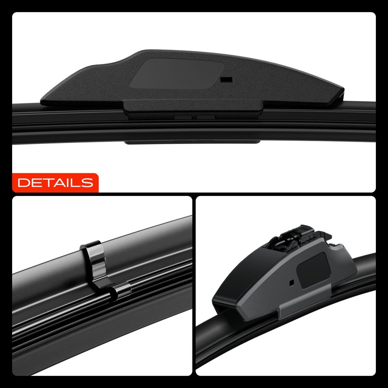 A-Premium Pack of 2 Windshield Wiper Blades with Wear Indicator