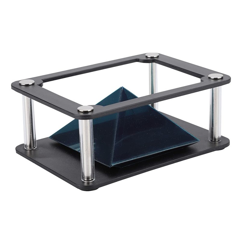 Holographic Display Stand Projector Smartphone Hologram Black ABS 360 Degree